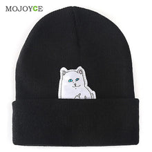Women Cap Knitted Cat Hat Hip Hop Skullies Beanies Men Street Cap Cap Gorro Hat ELY