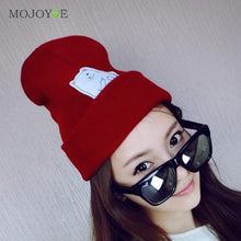 Women Cap Knitted Cat Hat Hip Hop Skullies Beanies Men Street Cap Cap Gorro Hat ELY