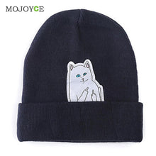 Women Cap Knitted Cat Hat Hip Hop Skullies Beanies Men Street Cap Cap Gorro Hat ELY