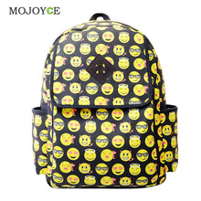 Backpack Women'Men Emoji Bag Canvas Travel Backpack School Rucksack Bag Emoji Backpack Emoji School Bags for Girls ELY