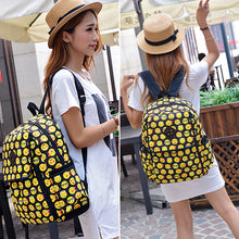 Backpack Women'Men Emoji Bag Canvas Travel Backpack School Rucksack Bag Emoji Backpack Emoji School Bags for Girls ELY