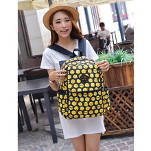Backpack Women'Men Emoji Bag Canvas Travel Backpack School Rucksack Bag Emoji Backpack Emoji School Bags for Girls ELY