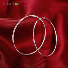 Big Circle Earrings Elegant Silver-plated Hoop Eraring ELY