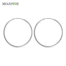 Big Circle Earrings Elegant Silver-plated Hoop Eraring ELY