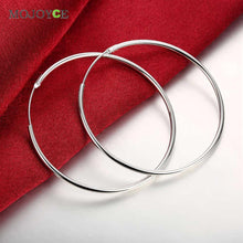 Big Circle Earrings Elegant Silver-plated Hoop Eraring ELY