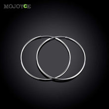 Big Circle Earrings Elegant Silver-plated Hoop Eraring ELY
