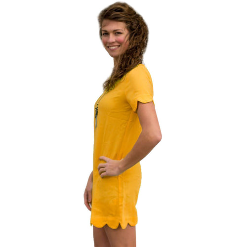 Big Yards Round Collar Women Dress Petal Edges Short Sleeve Dress Casual Solid Color Vestidos Plus Size 1STL ELY