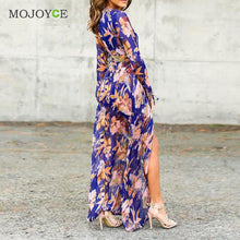 Blue Irregular Chiffon Playsuit Dress Bodycon Clubwear Long Dress Bodycon Playsuit Deep V-neck Women Dress ELY