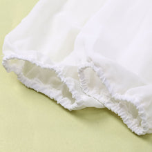 Bohemia Pure Color Buttons V-Neck Elegant Chiffon Dress White Long Dress Vestido Mujer Long Sleeve Boho Party Dress ELY