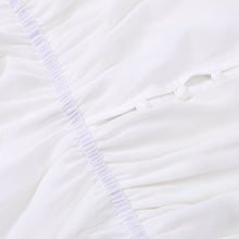 Bohemia Pure Color Buttons V-Neck Elegant Chiffon Dress White Long Dress Vestido Mujer Long Sleeve Boho Party Dress ELY