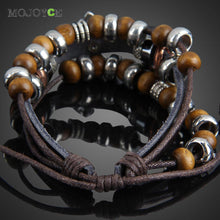 Bronze Cross Beads Multilayer Braid Bracelet String Bangle 1STL ELY