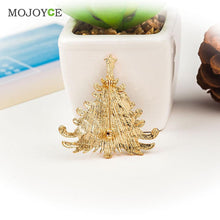 Brooch Enamel Rhinestone Crystal Christmas Tree Flower Pin Holiday Party Christmas Trees Gift Rhinestone Brooch Pins ELY