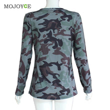 Camouflage T Shirts Women Slim Tee Shirt Femme Clothing Casual Long Sleeve Women T-shirt Camisas Femininas Blusa ELY