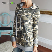 Camouflage Women Hoodies Sweatshirt Women Long Sleeve Pocket Outwear Tee Top Pullover Sweatshirt Hoodies Women ELY