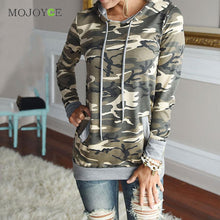Camouflage Women Hoodies Sweatshirt Women Long Sleeve Pocket Outwear Tee Top Pullover Sweatshirt Hoodies Women ELY