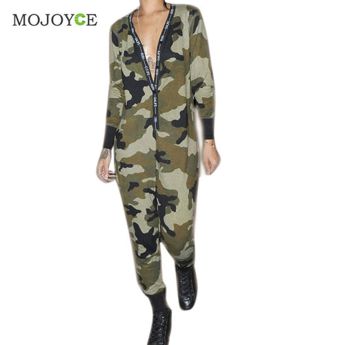 Camouflage rompers Women Jumpsuit Long Sleeve Jumpsuit Hoodies Pants Rompers Suit bodysuit women combinaison femme ELY