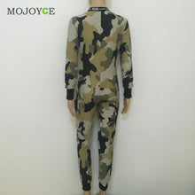 Camouflage rompers Women Jumpsuit Long Sleeve Jumpsuit Hoodies Pants Rompers Suit bodysuit women combinaison femme ELY