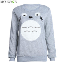 Cartoon Totoro Hoodie Women Long Sleeve Pullover Sweatshirt Women Round Collar Pullover Tops Sudaderas Mujer ELY