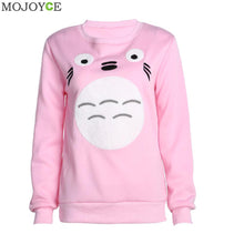 Cartoon Totoro Hoodie Women Long Sleeve Pullover Sweatshirt Women Round Collar Pullover Tops Sudaderas Mujer ELY