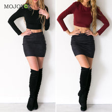 Cotton T shirt Women Blusa Long Sleeve Cross Strap Backless Cropped Sexy Tops T shirt Crop Top Burgundy Black Tees ELY