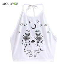 Cropped Halter T Shirt Women Sexy Embroidery Crop Tops 1STL ELY