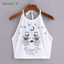 Cropped Halter T Shirt Women Sexy Embroidery Crop Tops 1STL ELY