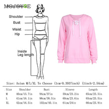 Cross Lace Up Sweatshirt Women Pink Hoodies Women Cross Strap Hoody Sweatershirt Jumper Pullover 1STL ELY