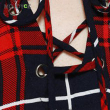 Cross Strap Women Blouses Cotton Plaid Shirts Women Long Sleeve Loose Tops Loose Blusas Tops Plus Size Blusa Feminina ELY