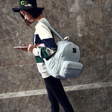 Denim School Bags Backpack Leisure Teenagers Girls Shoulder Bag Travel Satchel Rucksack Bolsas Mochilas Femininas ELY
