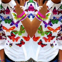 Digital Printed Loose Chiffon Blusas Tops Long Sleeve Shirt Blouse Shirt Women Blusa Feminino Women Tops 1STL ELY