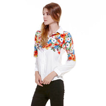 Digital Printed Loose Chiffon Blusas Tops Long Sleeve Shirt Blouse Shirt Women Blusa Feminino Women Tops 1STL ELY