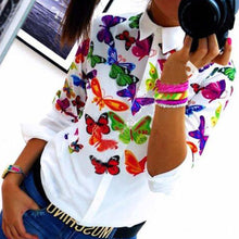 Digital Printed Loose Chiffon Blusas Tops Long Sleeve Shirt Blouse Shirt Women Blusa Feminino Women Tops 1STL ELY