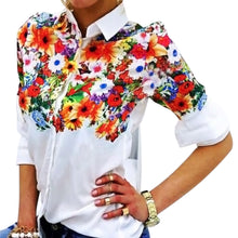 Digital Printed Loose Chiffon Blusas Tops Long Sleeve Shirt Blouse Shirt Women Blusa Feminino Women Tops 1STL ELY