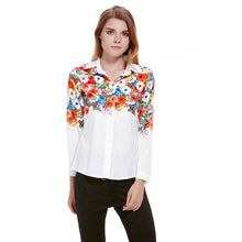 Digital Printed Loose Chiffon Blusas Tops Long Sleeve Shirt Blouse Shirt Women Blusa Feminino Women Tops 1STL ELY