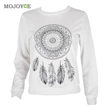 Dreamcatcher Printing Hoodie Women Long Sleeve Sweatshirt Women Casual Gray Red White Pullover MLXL ELY