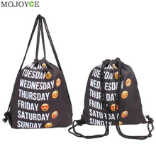 Emoji Backpack 3D Printing Travel Softback Mochila Drawstring Backpacks Cartoon Printing Mens Backpacks String ELY