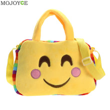 Emoji Face Expression Plush Toy Children Cute Bags School Bag for Teenage Girls emoji Handbag Schoolbag Messenger Bags ELY