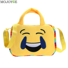 Emoji Face Expression Plush Toy Children Cute Bags School Bag for Teenage Girls emoji Handbag Schoolbag Messenger Bags ELY