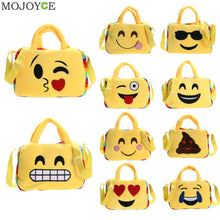 Emoji Face Expression Plush Toy Children Cute Bags School Bag for Teenage Girls emoji Handbag Schoolbag Messenger Bags ELY