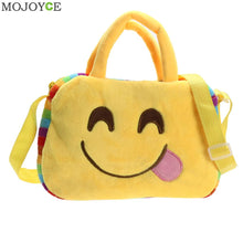 Emoji Face Expression Plush Toy Children Cute Bags School Bag for Teenage Girls emoji Handbag Schoolbag Messenger Bags ELY