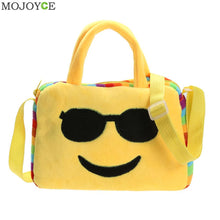 Emoji Face Expression Plush Toy Children Cute Bags School Bag for Teenage Girls emoji Handbag Schoolbag Messenger Bags ELY