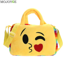 Emoji Face Expression Plush Toy Children Cute Bags School Bag for Teenage Girls emoji Handbag Schoolbag Messenger Bags ELY