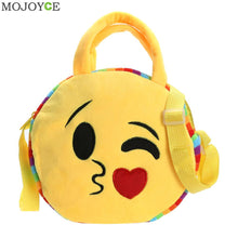 Emoji Face Expression Plush Toy Children Round Backpacks School Bag Kid Backpacks Plush Baby Children School Bags ELY