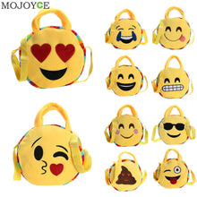 Emoji Face Expression Plush Toy Children Round Backpacks School Bag Kid Backpacks Plush Baby Children School Bags ELY
