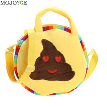 Emoji Face Expression Plush Toy Children Round Backpacks School Bag Kid Backpacks Plush Baby Children School Bags ELY