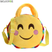 Emoji Face Expression Plush Toy Children Round Backpacks School Bag Kid Backpacks Plush Baby Children School Bags ELY