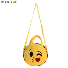 Emoji Face Expression Plush Toy Children Round Backpacks School Bag Kid Backpacks Plush Baby Children School Bags ELY