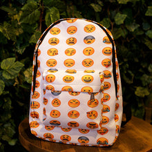 Emoji Printing Backpack Women Yellow Canvas Backpack School Bags for Teenagers Rucksack Travel Bag Mochila Feminina ELY