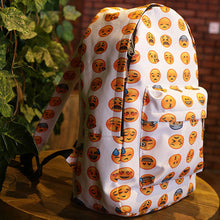 Emoji Printing Backpack Women Yellow Canvas Backpack School Bags for Teenagers Rucksack Travel Bag Mochila Feminina ELY