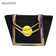 Emoji Women Handbag Smiling Face Printing Cartoon Shopping Tote Canvas Bag Shoulder Women Bags Clutch Bolsa Feminina ELY